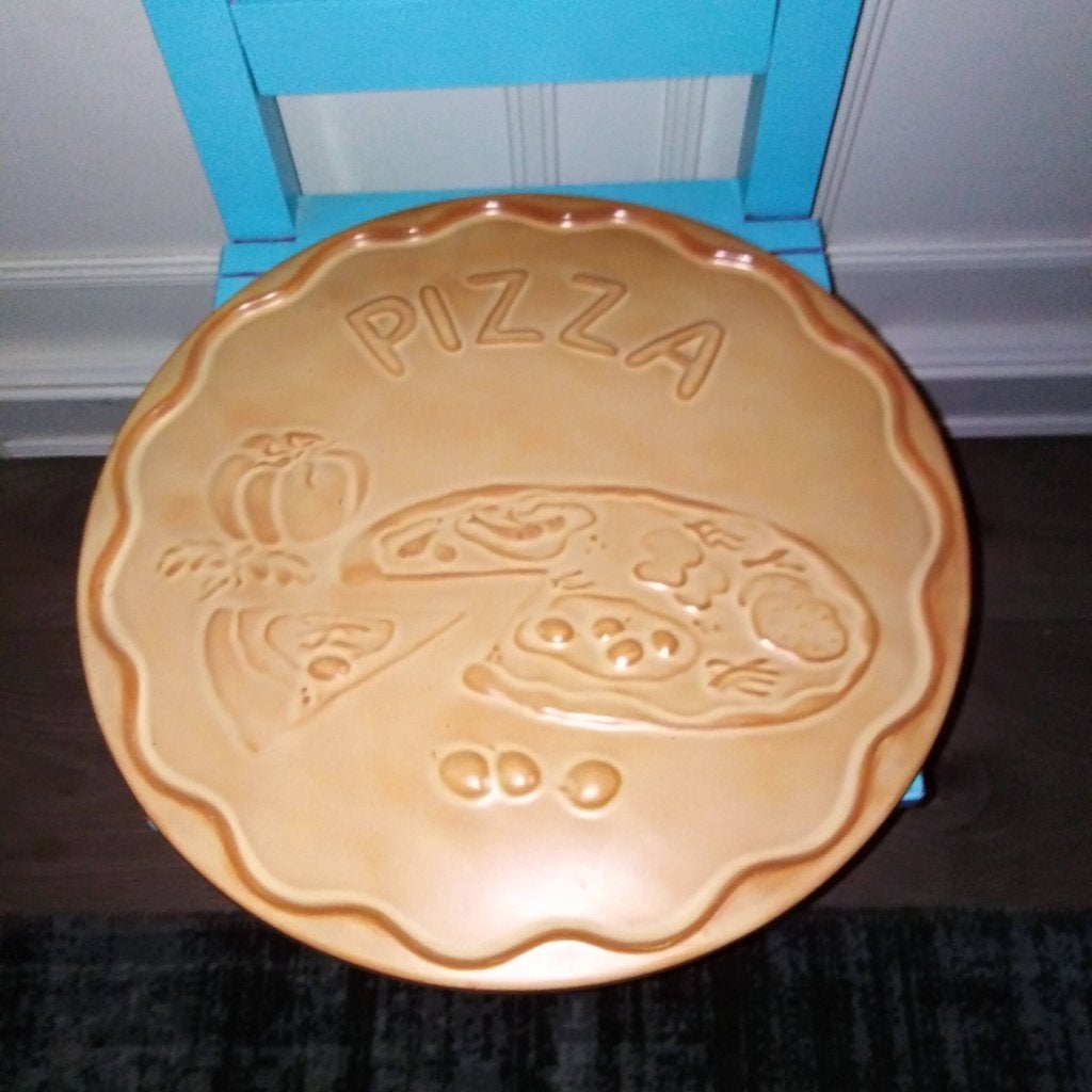 Keramische Pizza serveerschaal, Huis en Inrichting, Keuken | Servies, Gebruikt, Schaal of Schalen, Overige stijlen, Keramiek, Ophalen