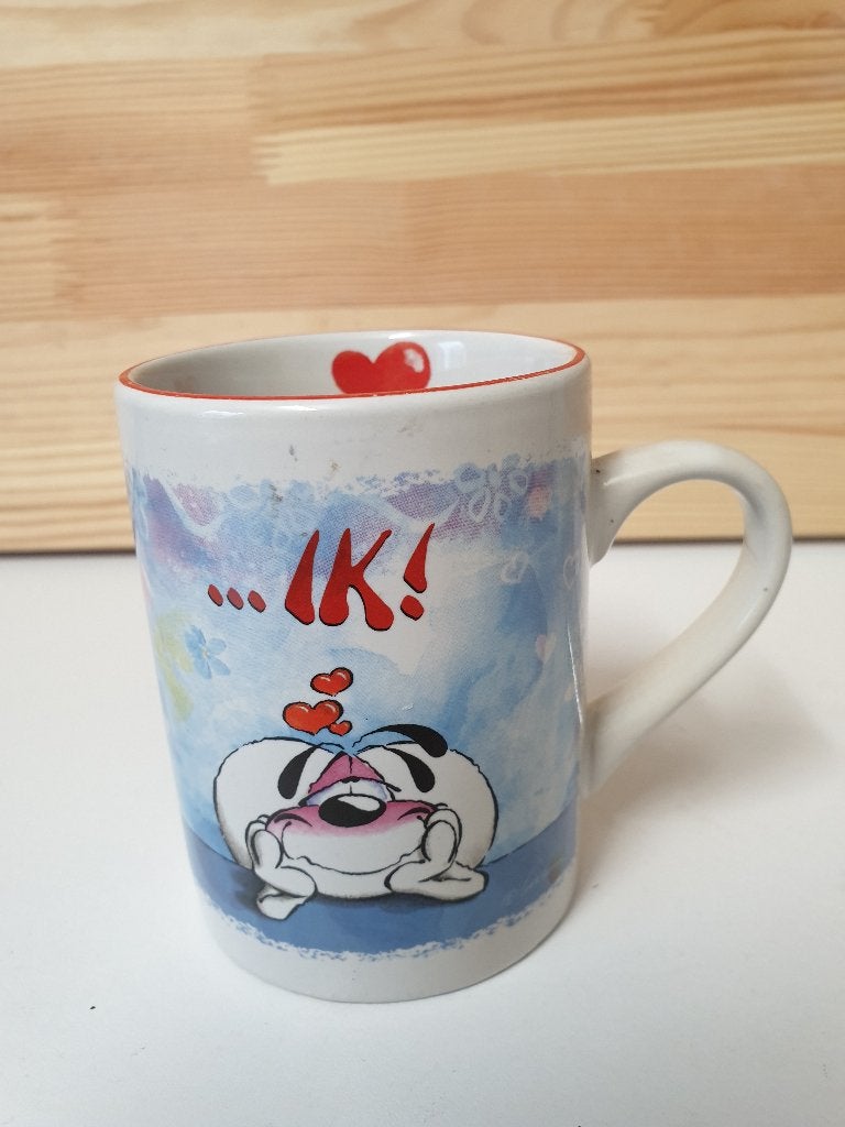 Beker - Diddl - Op dit moment denkt er iemand aan je .. IK!, Verzamelen, Diddl, Ophalen of Verzenden, Diddl, Gebruikt, Servies