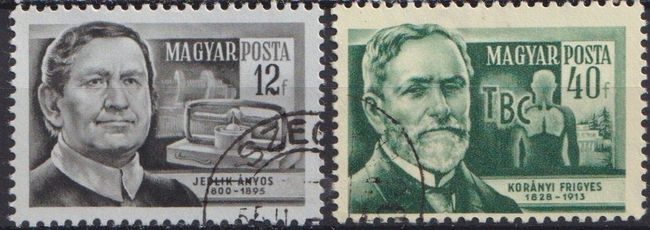 Hongarije 1954 Wetenschappers TBC Bestrijding, Verzenden, Gestempeld, Overige thema's