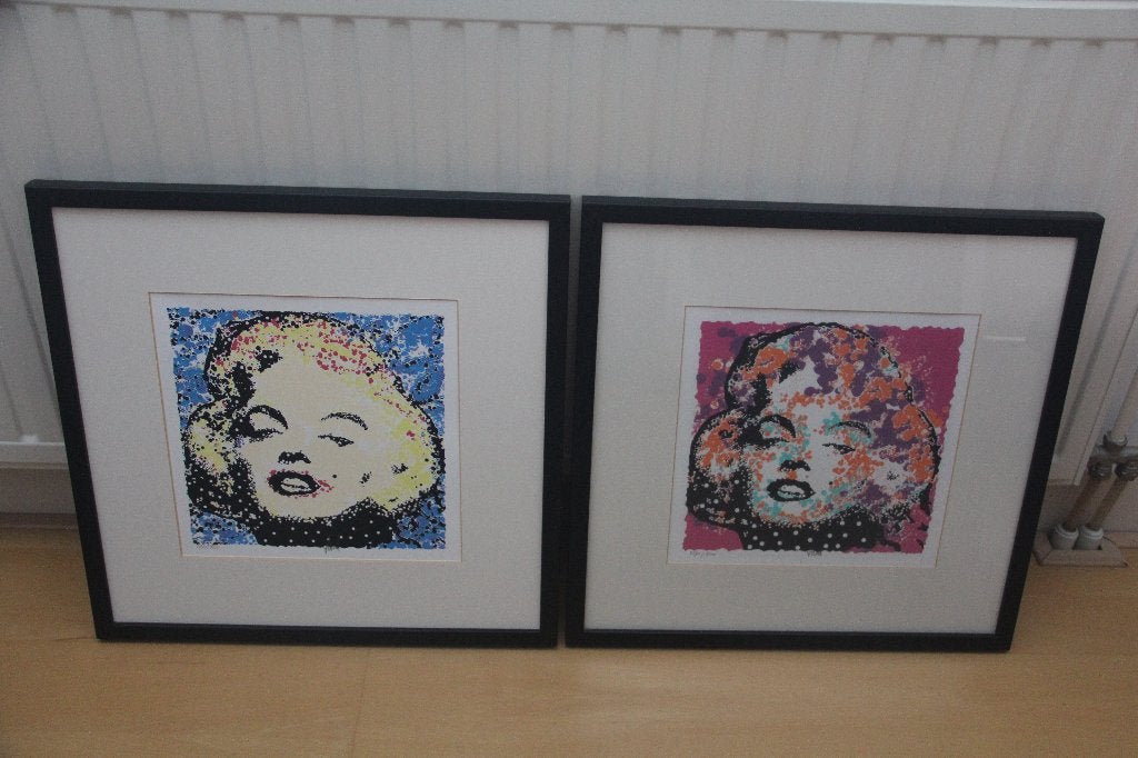 Marilyn Monroe 2 zeefdrukken Ad van Hassel, Antiek en Kunst, Kunst | Litho's en Zeefdrukken, Zeefdruk, Gelimiteerde oplage, Genummerd