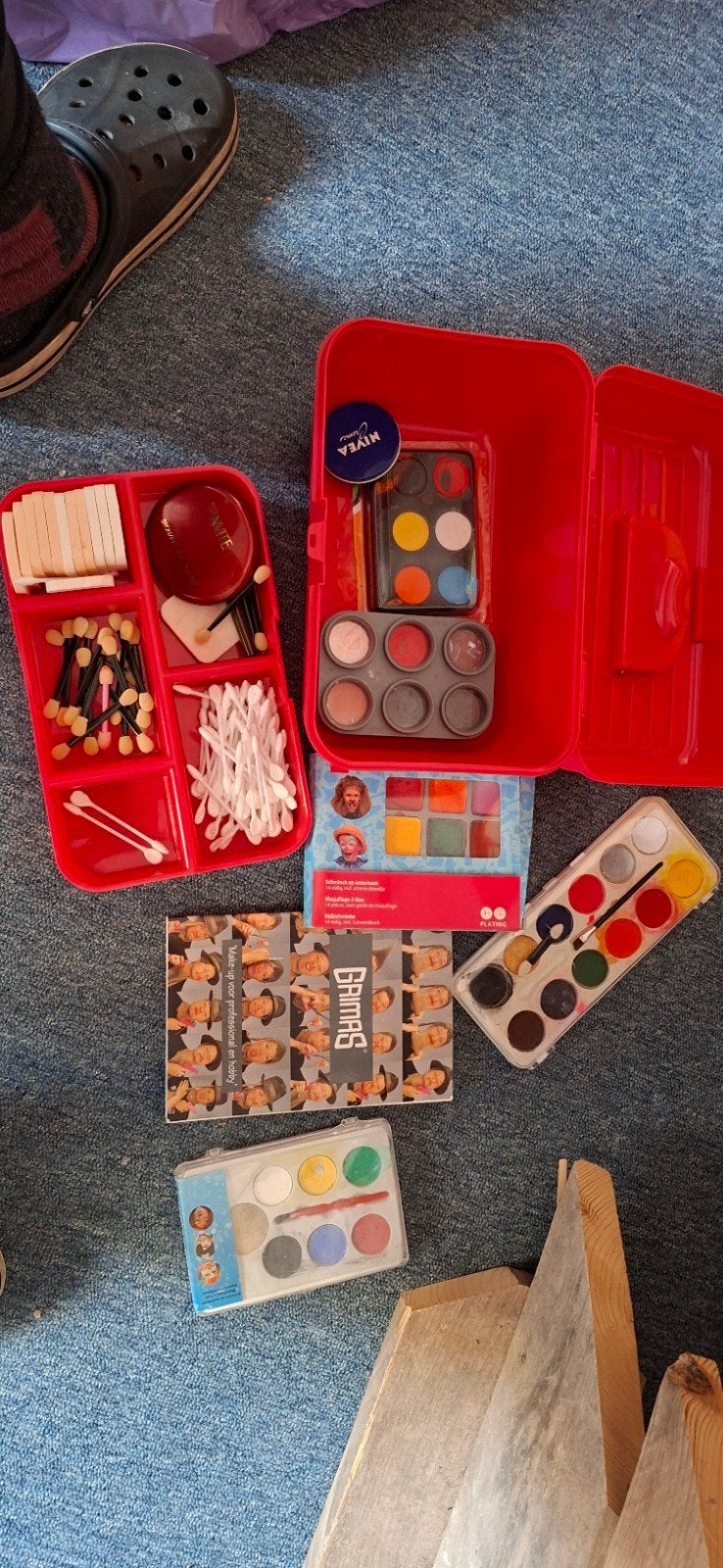 Schminkset met accessoires en opbergdoos, Ophalen, Gebruikt, Meerkleurig, Overige merken