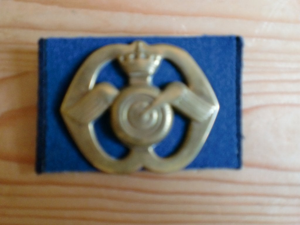 Baret-embleem 42, Ophalen of Verzenden, Landmacht, Nederland, Embleem of Badge