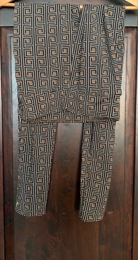 Eksept travelstof bruin zwarte legging nieuw maat XS, Legging, Bruin, Nieuw, Overige maten