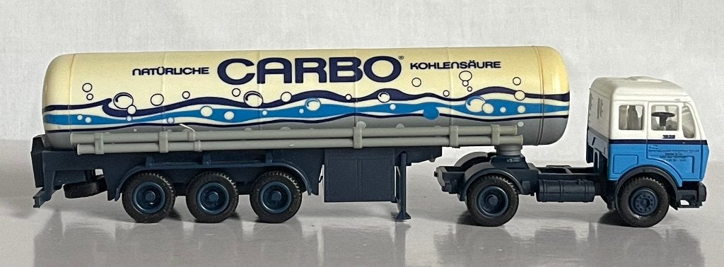 Albedo: Mercedes-Benz met tankoplegger "Carbo Kohlensäure", Ophalen of Verzenden, Gebruikt, Bus of Vrachtwagen