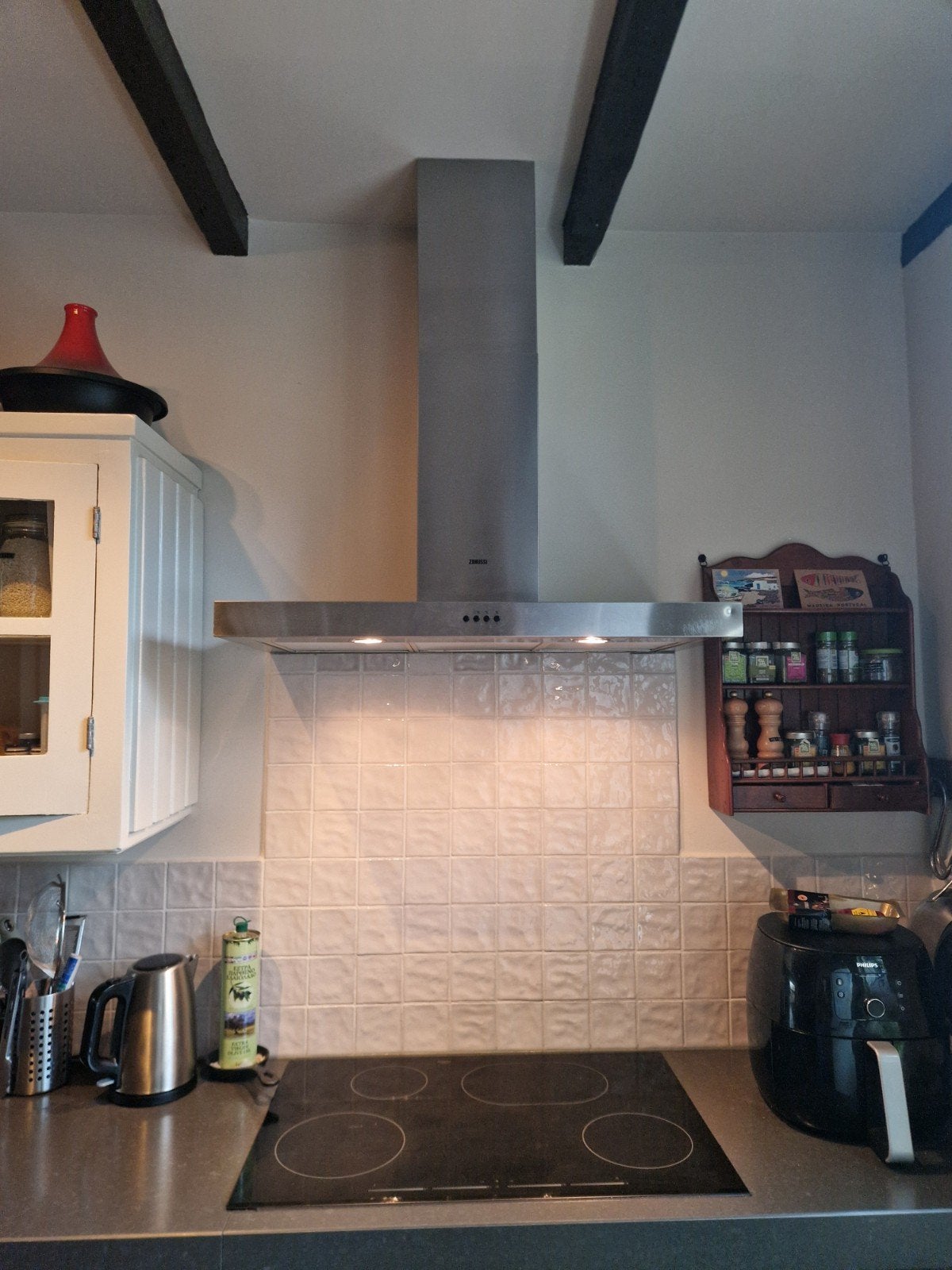 gratis Zanussi ZHC 9244 X Wandschouwkap - RVS Afzuigkap, Ophalen, Gebruikt, Vrijstaand, Motor