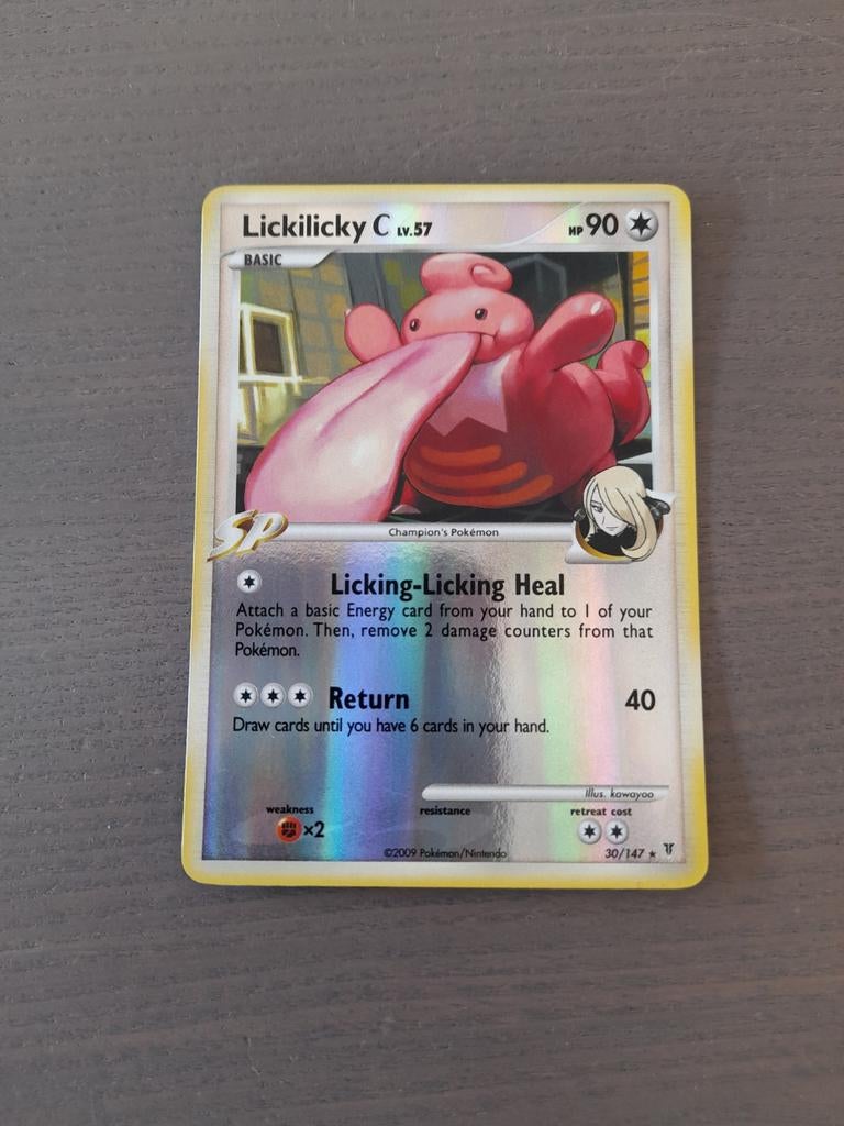 2009 supreme victors 30/147 lickilicky reverse, Ophalen of Verzenden, Gebruikt, Losse kaart, Foil