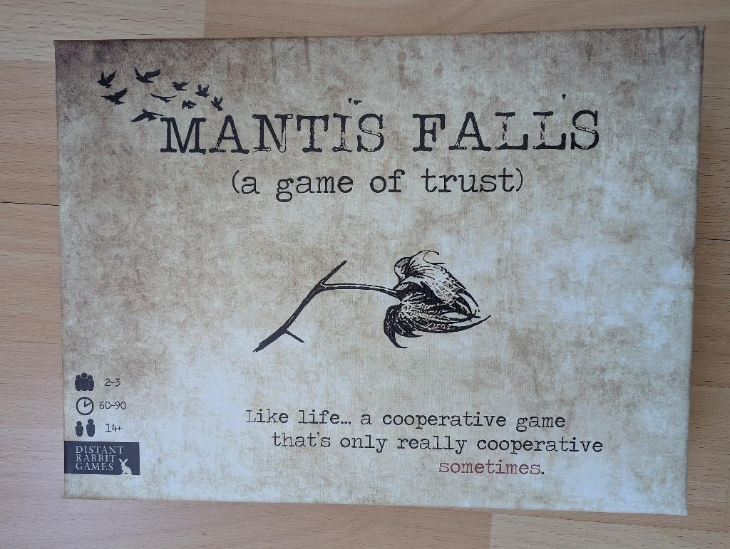 Mantis Falls (A Game of Trust) -Kickstarter Edition, Hobby en Vrije tijd, Gezelschapsspellen | Bordspellen, Zo goed als nieuw