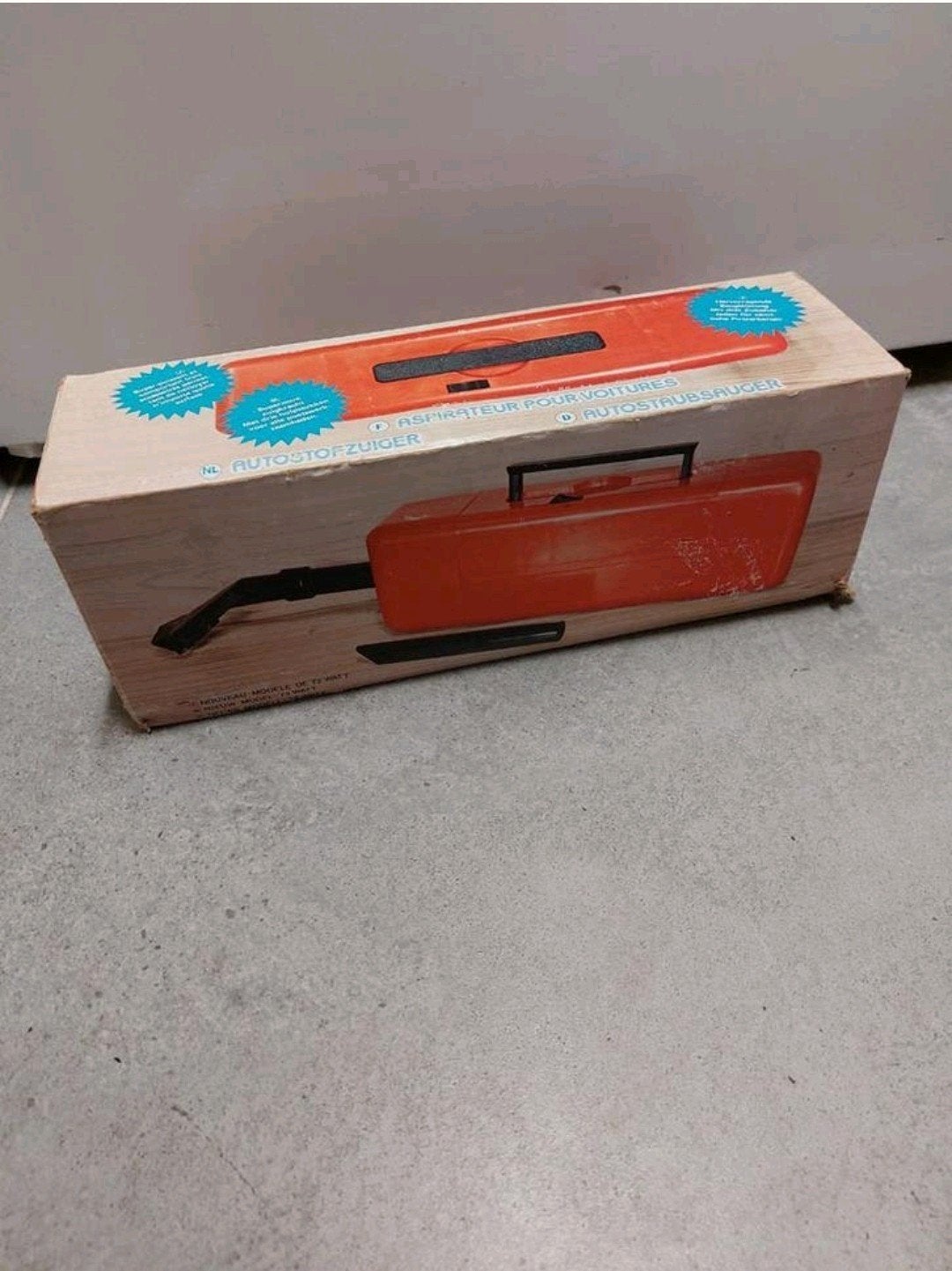 Vintage retro auto stofzuiger 12v nog in doos oldtimer, Ophalen of Verzenden, Gebruikt