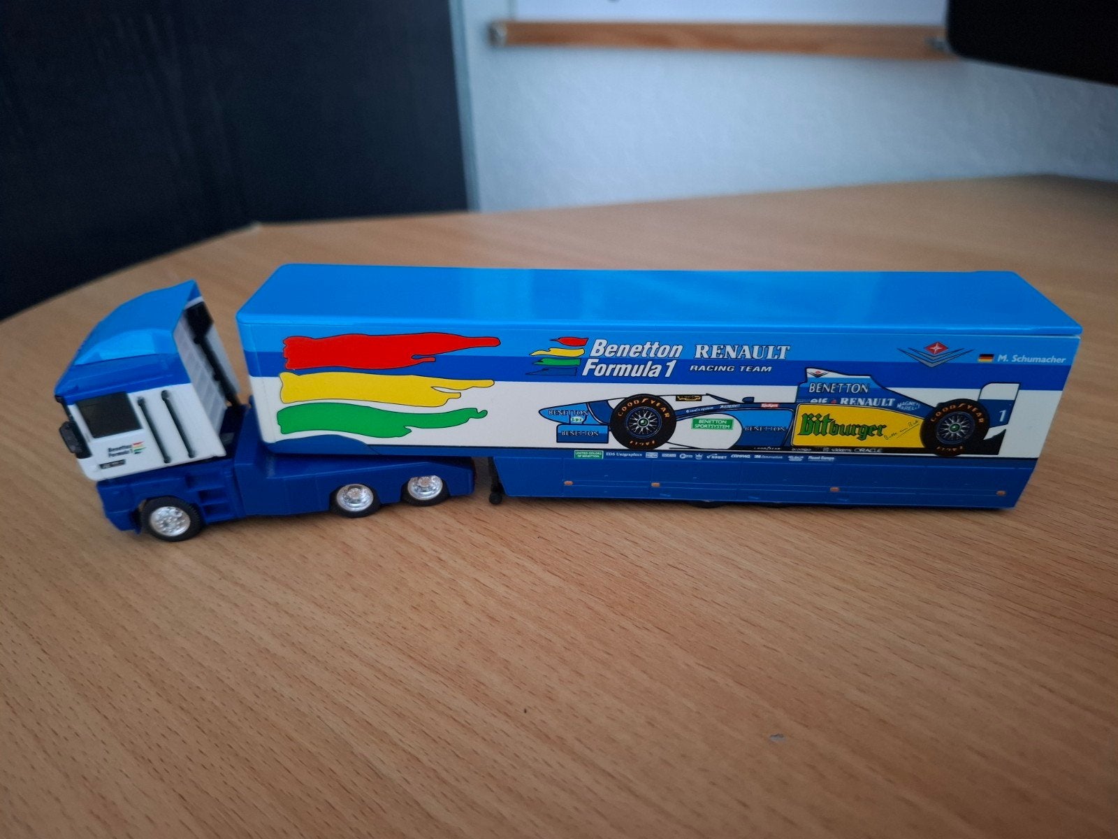 Benetton F1 team 1995 transporter 1:87, Ophalen of Verzenden, Zo goed als nieuw, Formule 1