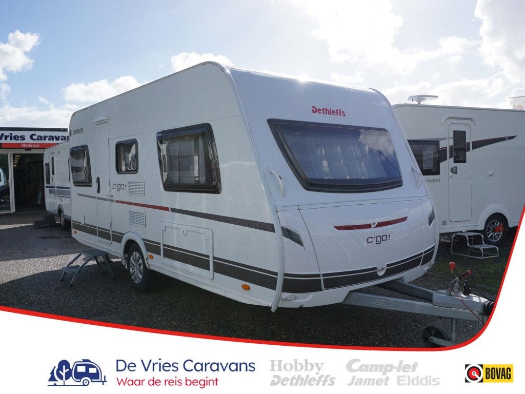 Dethleffs C'Go 475 EL aparte bedden,mover,airco, Caravans en Kamperen, Standaardzit, Bedrijf, 2 aparte bedden, Dethleffs