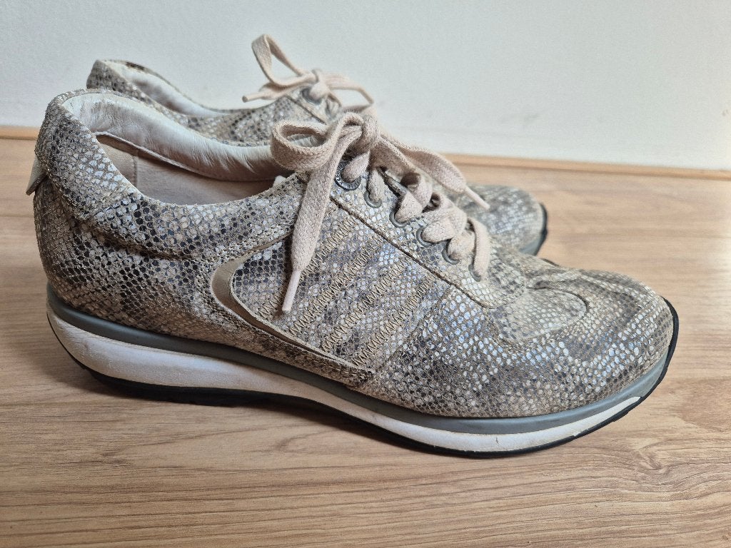 Sch124 - Leren Xsensible schoenen maat 41 G (1), Kleding | Dames, Schoenen, Ophalen of Verzenden, Zo goed als nieuw, Zwart, Sneakers of Gympen