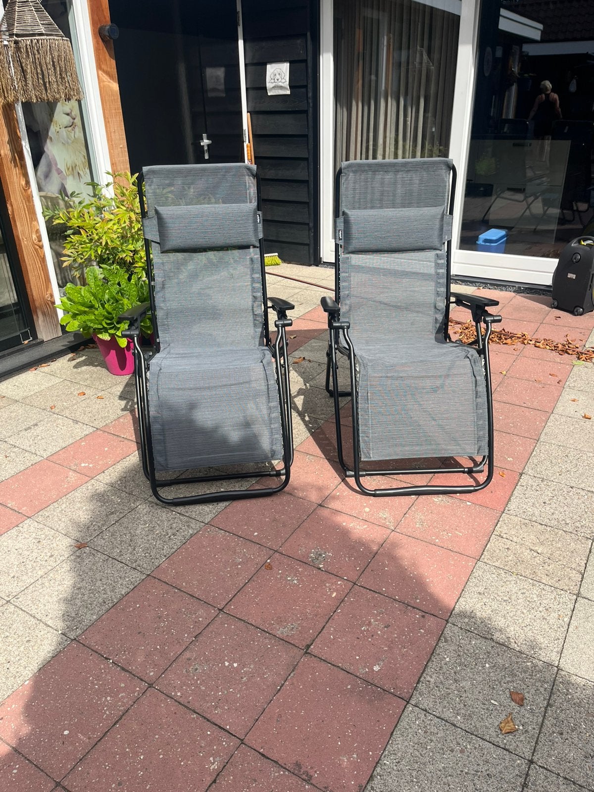 2x Lafuma Futura Clippe relaxstoel., Tuin en Terras, Ophalen, Gebruikt, Overige materialen, Verstelbaar