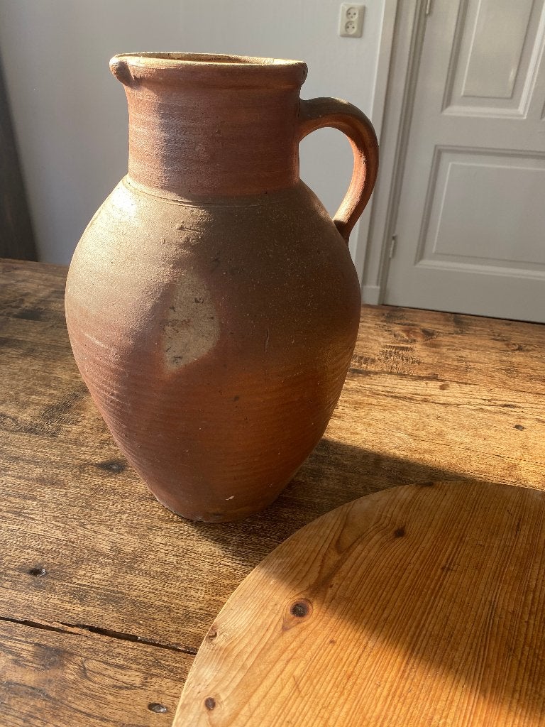 Brocante Franse kruik/kan van gres, landelijke stijl, Ophalen of Verzenden