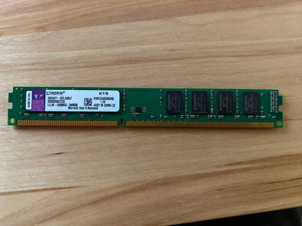 2x 4 GB RAM Kingston KVR1333D3N9/4G DDR3 PC3-10600U 1333 MHz, Gebruikt, 8 GB, DDR3, Ophalen of Verzenden