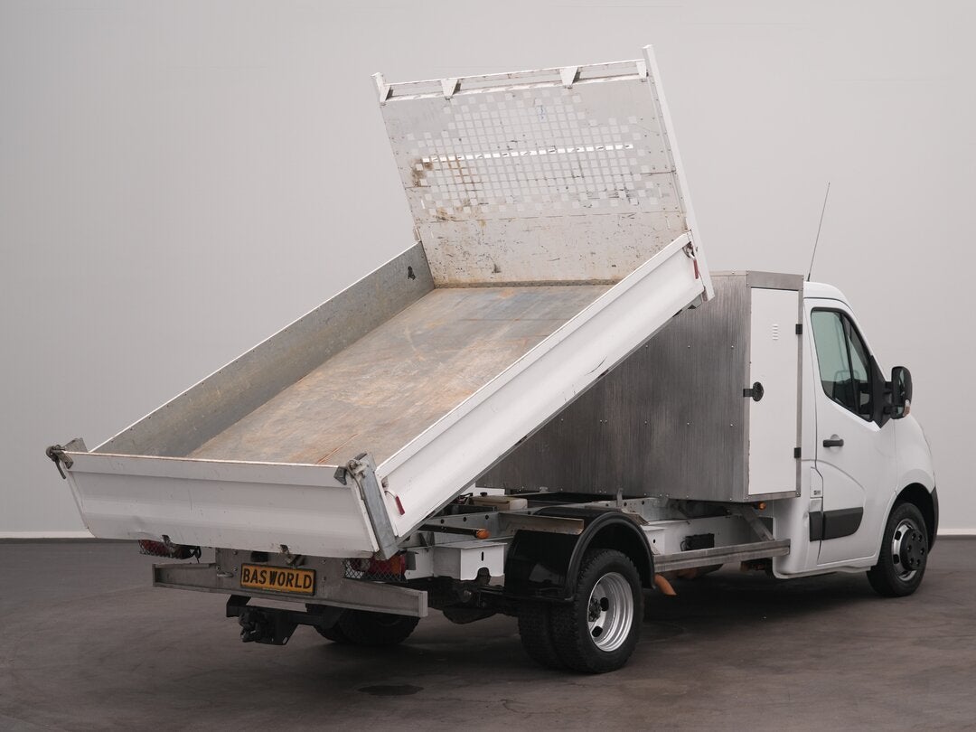 Renault Master 130PK Tipper Kipper met Kist Dubbellucht 3,5t, Gebruikt, Euro 6, 4 cilinders, Renault