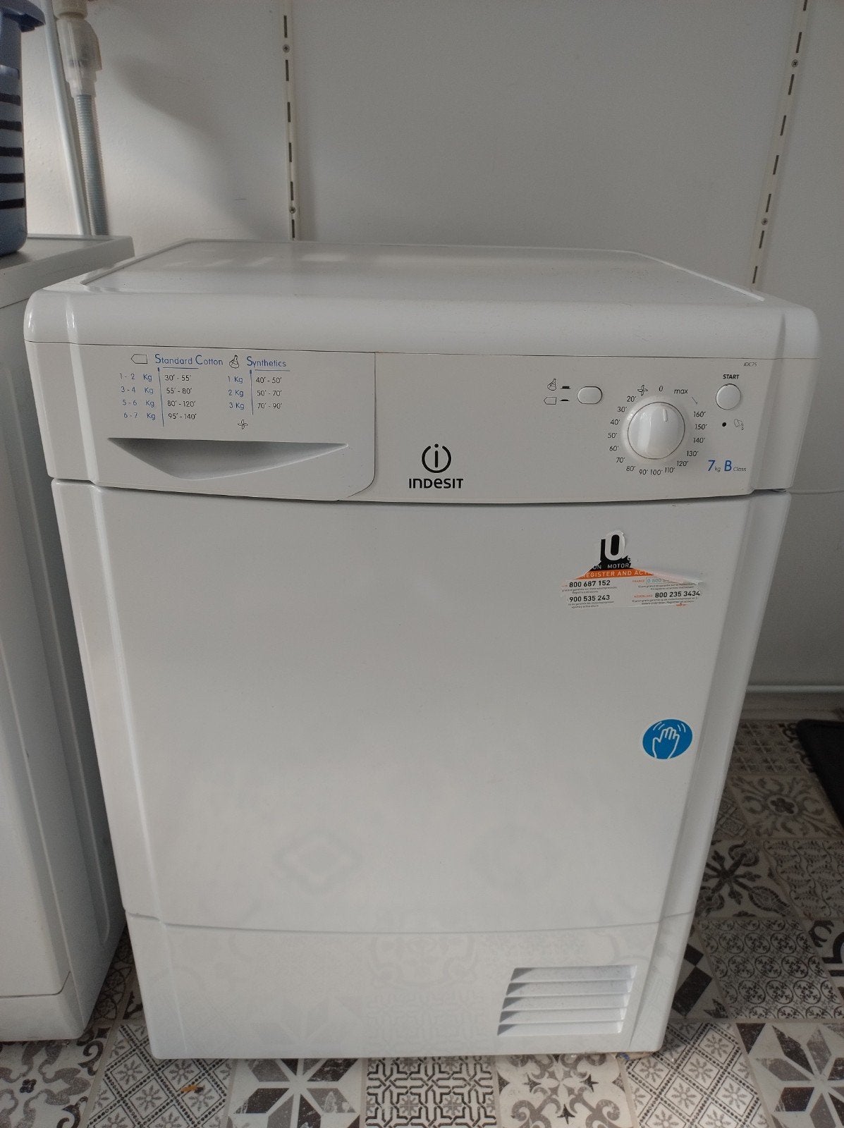 Indesit Droger - 5 jaar oud, Witgoed en Apparatuur, Wasdrogers, Ophalen, 6 tot 8 kg, Gebruikt, Voorlader
