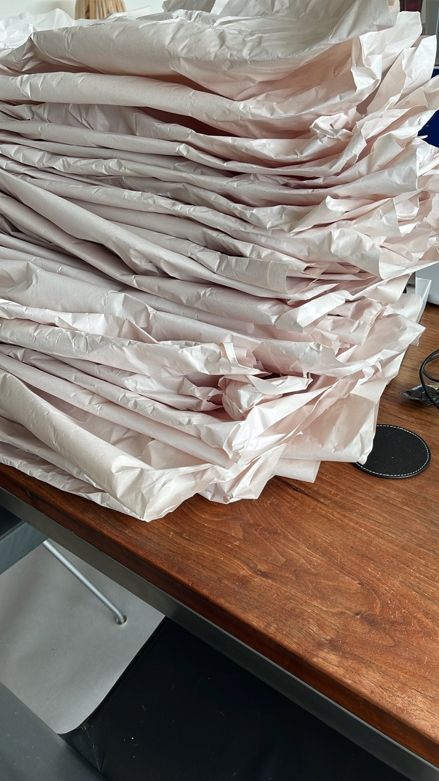 Inpakpapier  tbv verhuizing, Ophalen