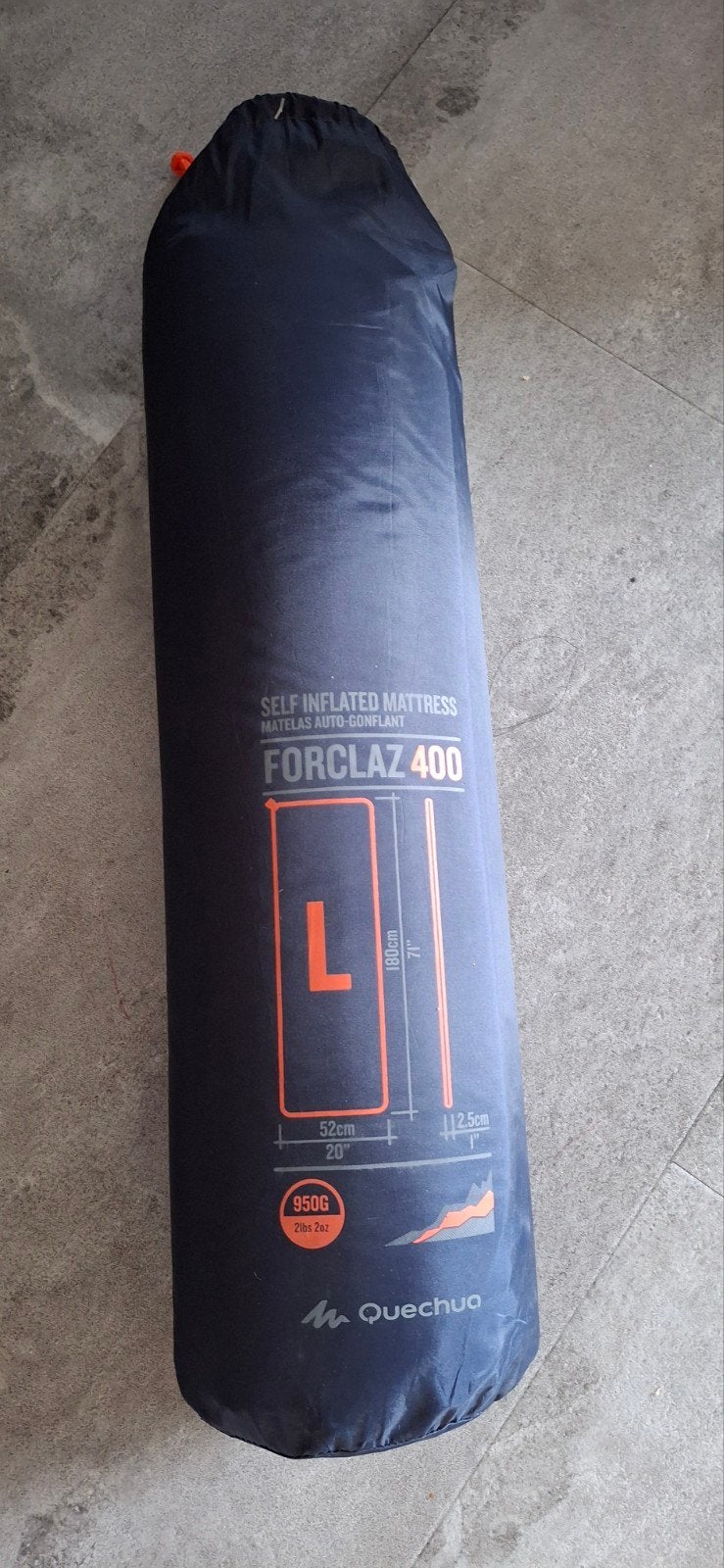 Quechua Forclaz 400 Zelfopblaasbaar Matras 180 lang luchtbed, Ophalen of Verzenden, Zo goed als nieuw, 1-persoons