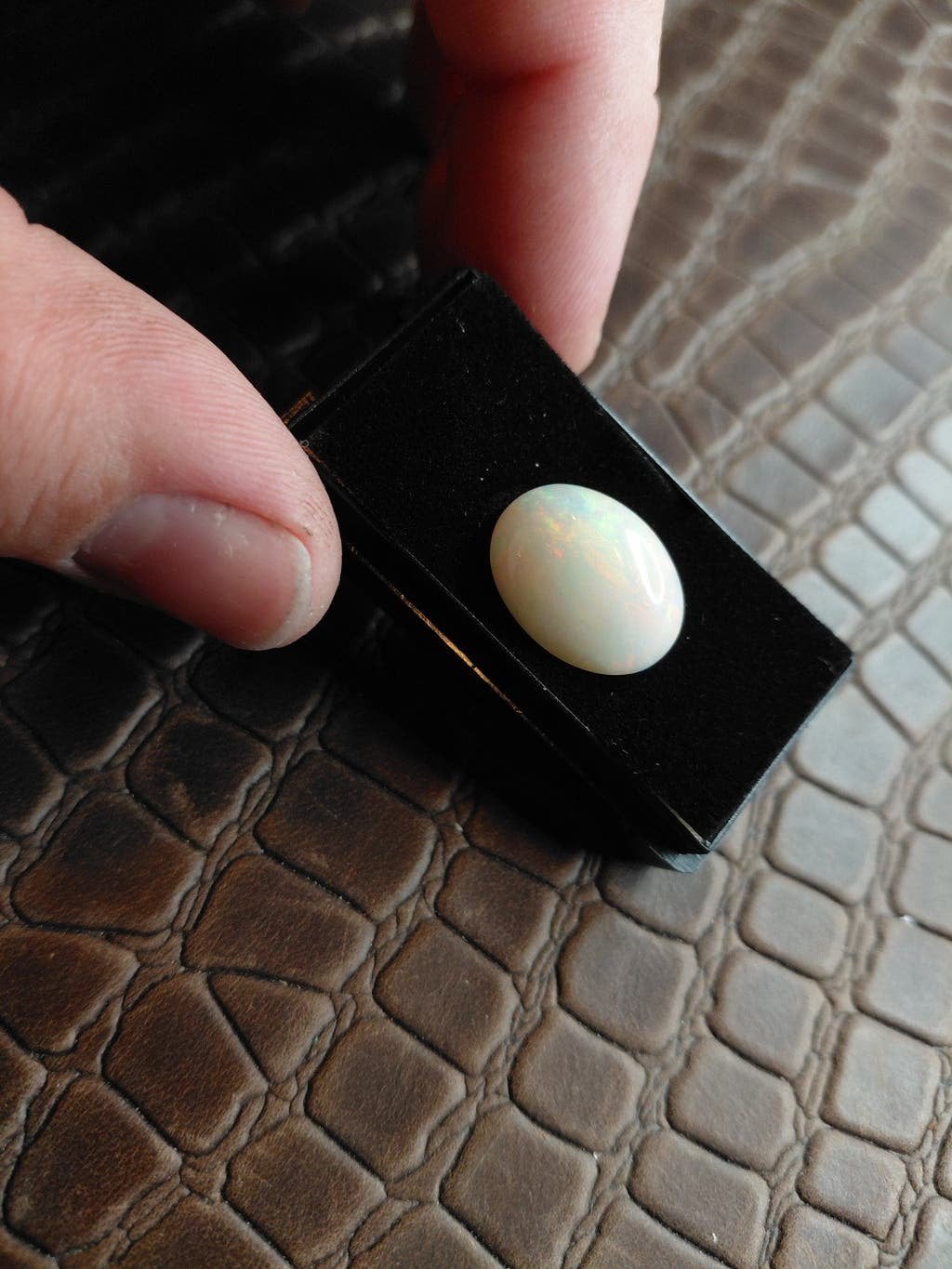 mooie grote opaal cabochon uit Ethiopië, Ophalen of Verzenden