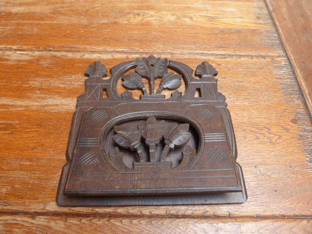 Art deco houten brievenhouder