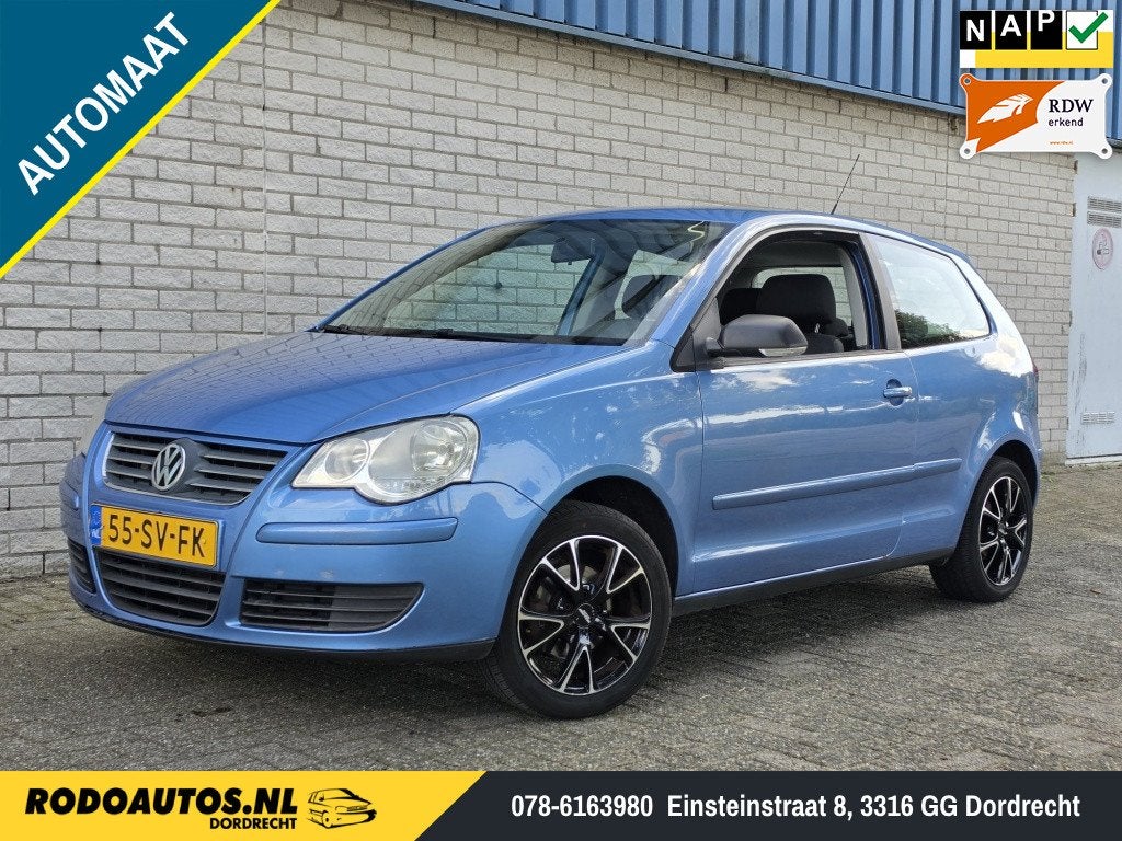Volkswagen Polo 1.4-16V Optive Automaat Airco ✅ (bj 2006), Auto's, Gebruikt, 4 cilinders, Blauw, Origineel Nederlands