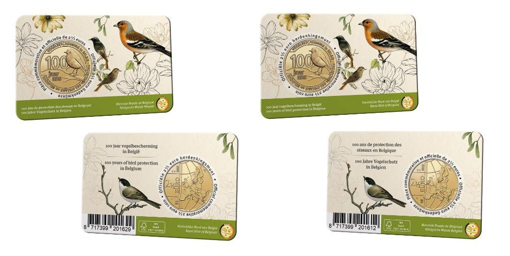coincard 2,5 euro Belgie - vogels, Ophalen, België, Overige waardes