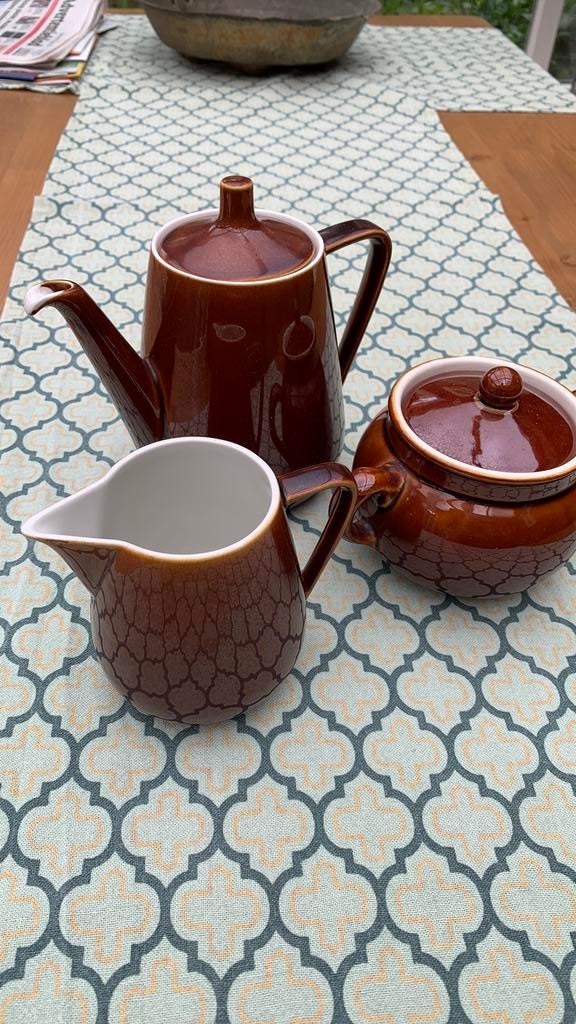 Vintage bruin servies Villeroy & Boch, Luxembourg, Ophalen of Verzenden