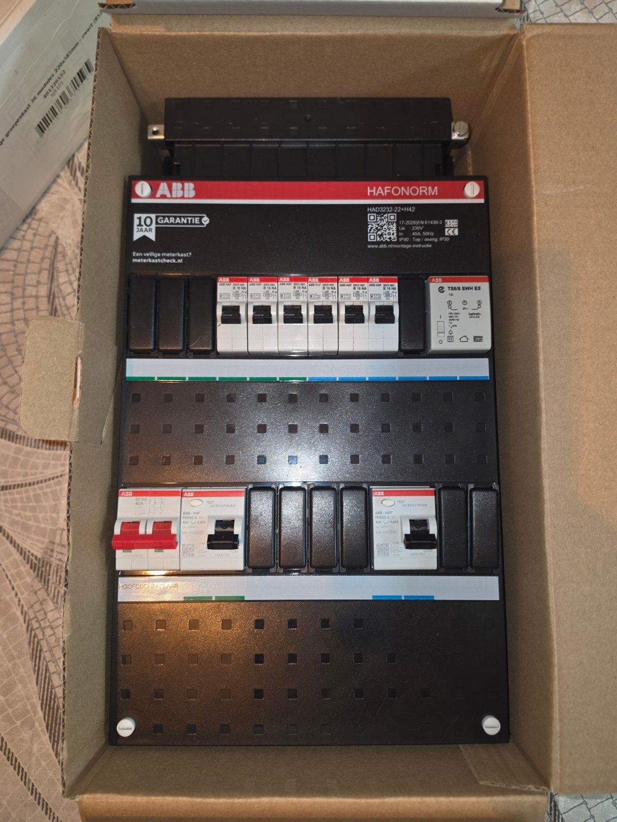 ABB HAF 1-FASE Groepenkast 6 groepen met beltrafo *Nieuw*, Ophalen of Verzenden, Nieuw, ABB, Groepenkast