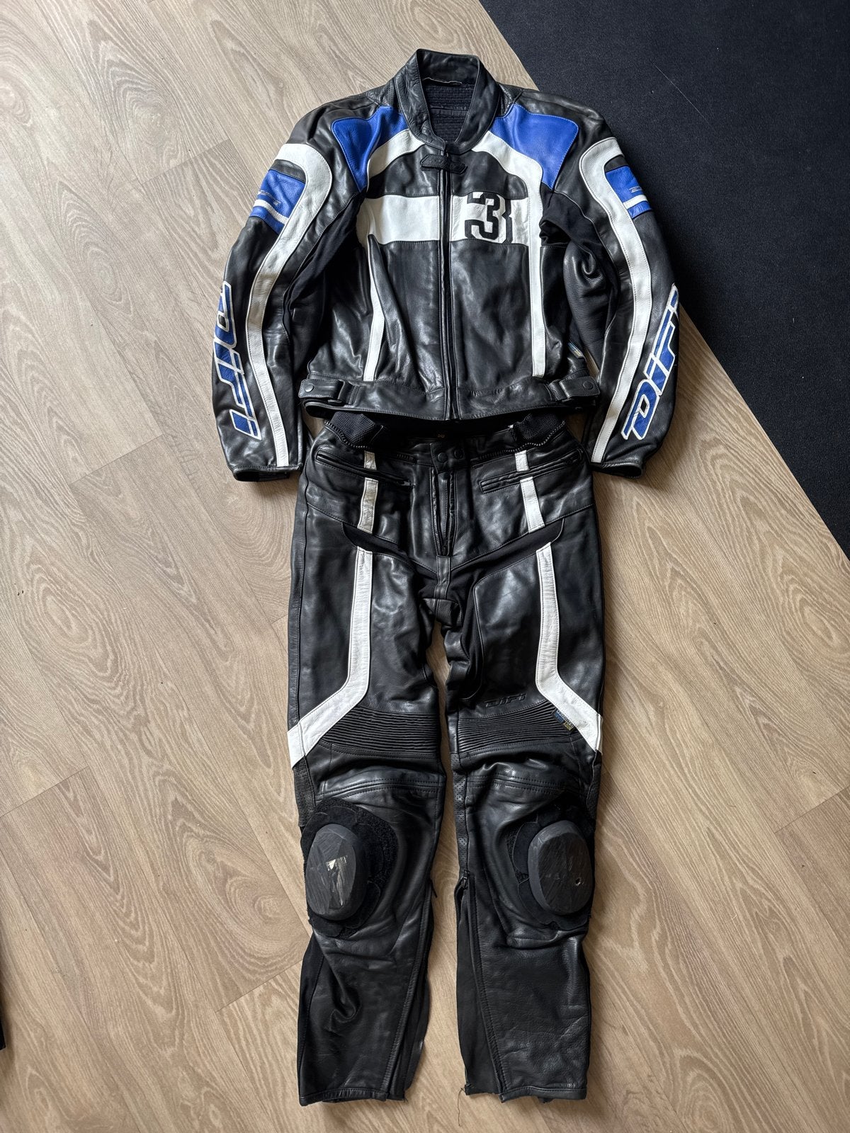 DIFI Motorpak (jas 52, broek 50) - Onbeschadigd, Motoren, Kleding | Motorkleding, Ophalen, Tweedehands, Heren, Combipak
