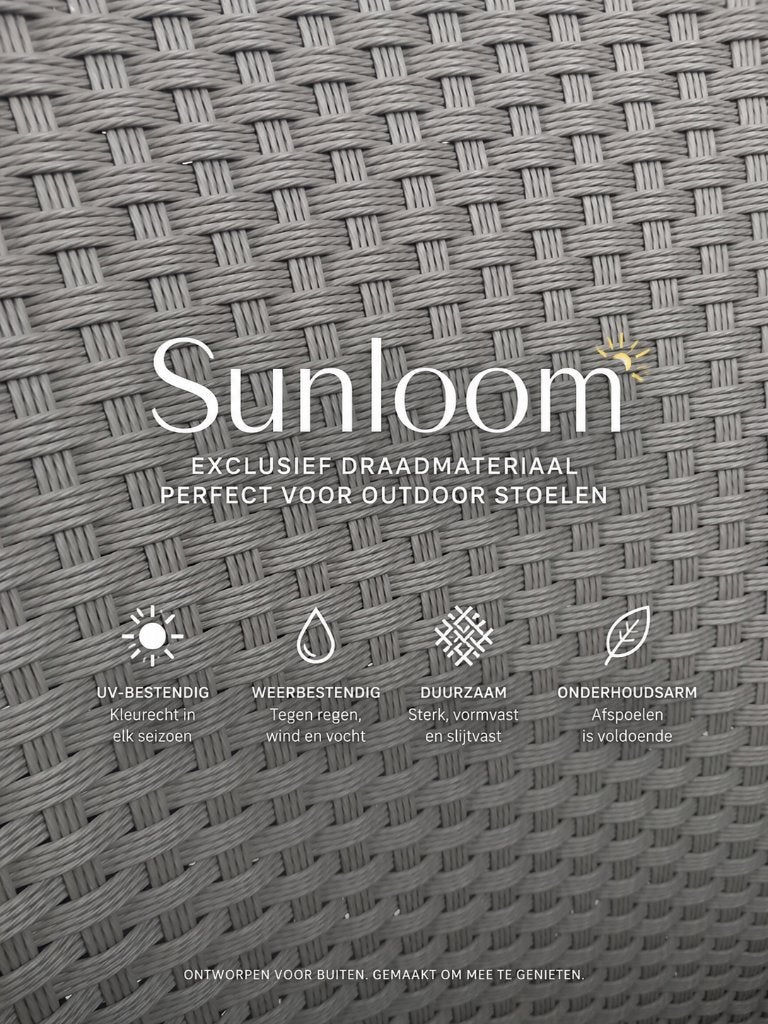 Jati & Kebon outdoor stoelen 4 stuks 795 euro SUNLOOM, Ophalen, Nieuw, Stoel, Tuinset
