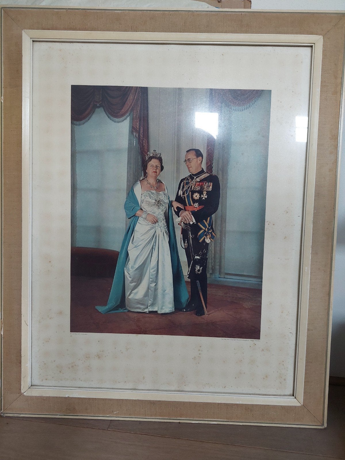 Uniek staatsieportret Juliana en Bernhard, Verzamelen, Ophalen, Gebruikt, Nederland, Kaart, Foto of Prent