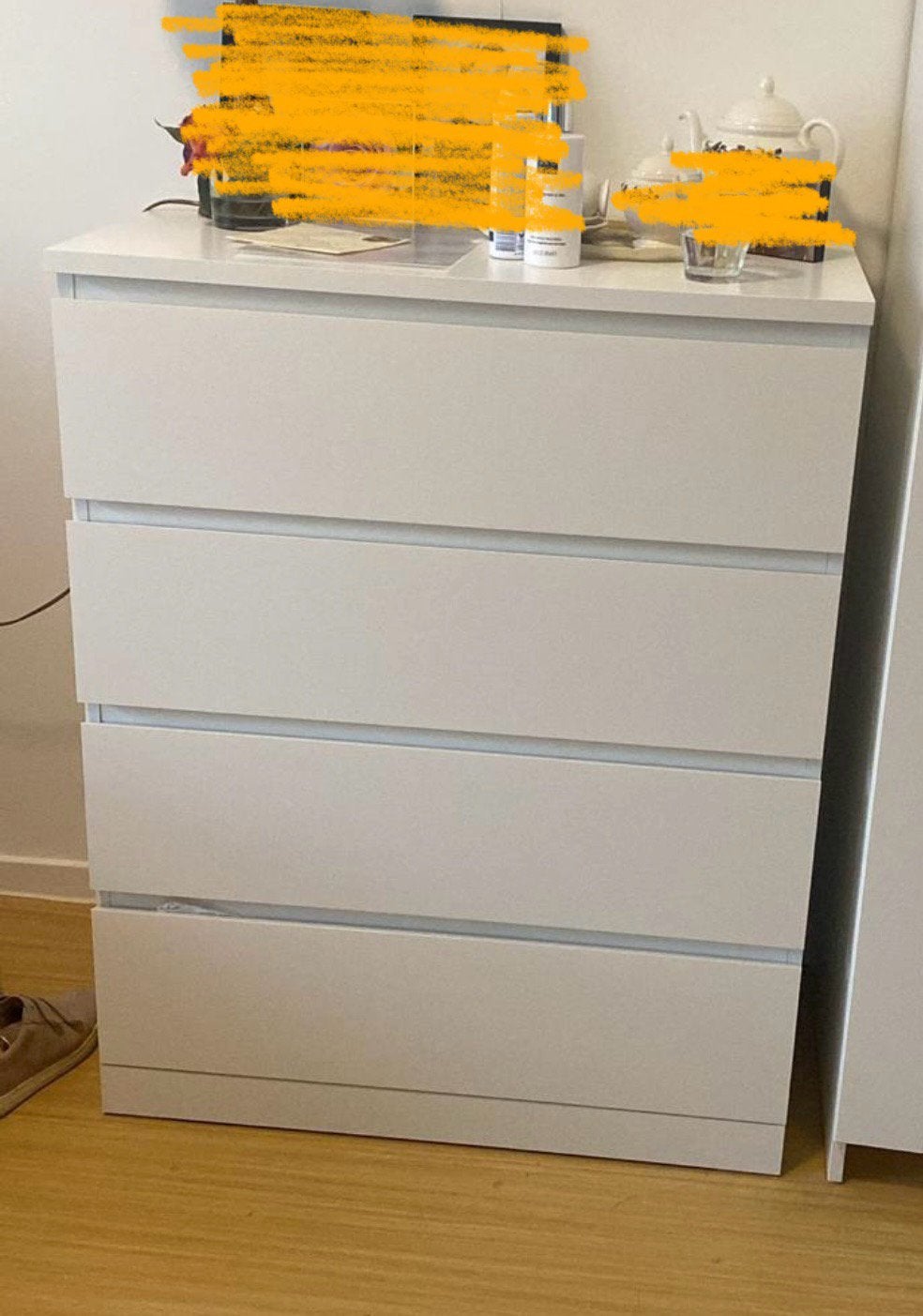 Ikea ladekast wit, Ophalen, 50 tot 100 cm, Zo goed als nieuw, 3 of 4 laden