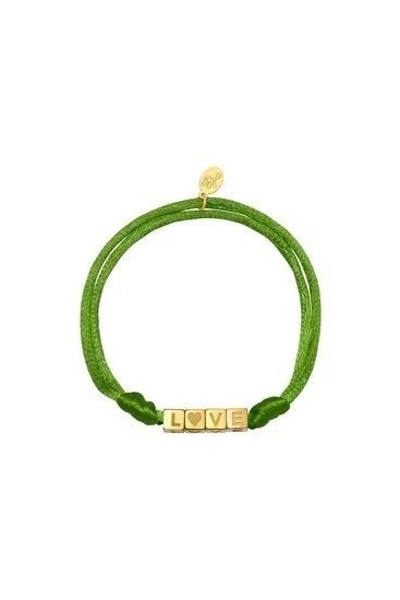 Armband satin love - Groen, Info@medase.nl, Medase, Nieuw, Ophalen of Verzenden