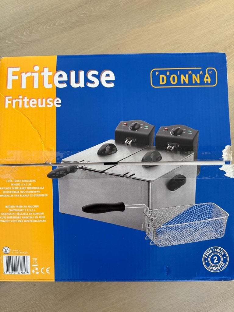 Friteuse, 3 tot 4 liter, Ophalen of Verzenden, Zo goed als nieuw, Duo-friteuse