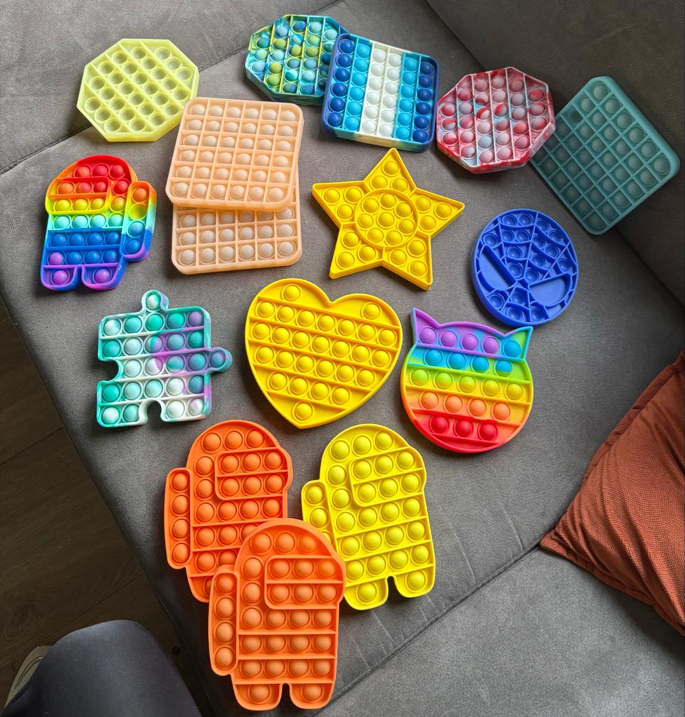 Grote collectie Pop It Fidget Toys - Diverse vormen, Ophalen of Verzenden, Zo goed als nieuw