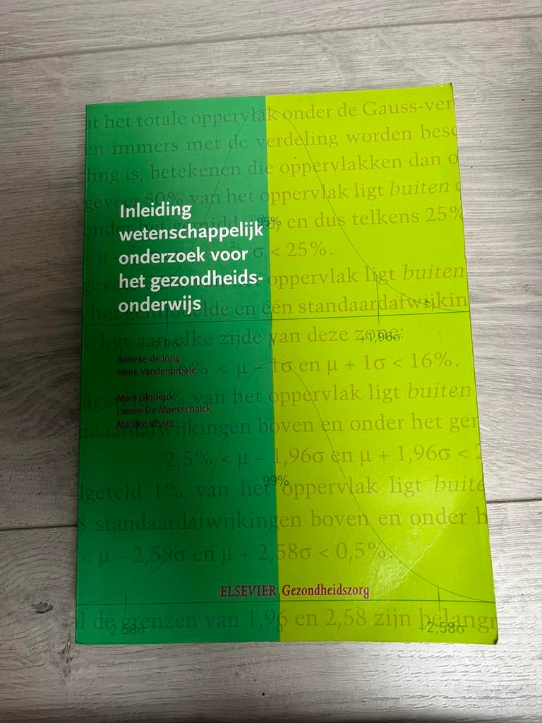 Inleiding wetenschappelijk onderzoek voor het gezondheidsond, Sociale wetenschap, Ophalen of Verzenden, Zo goed als nieuw, Akkie de Jong