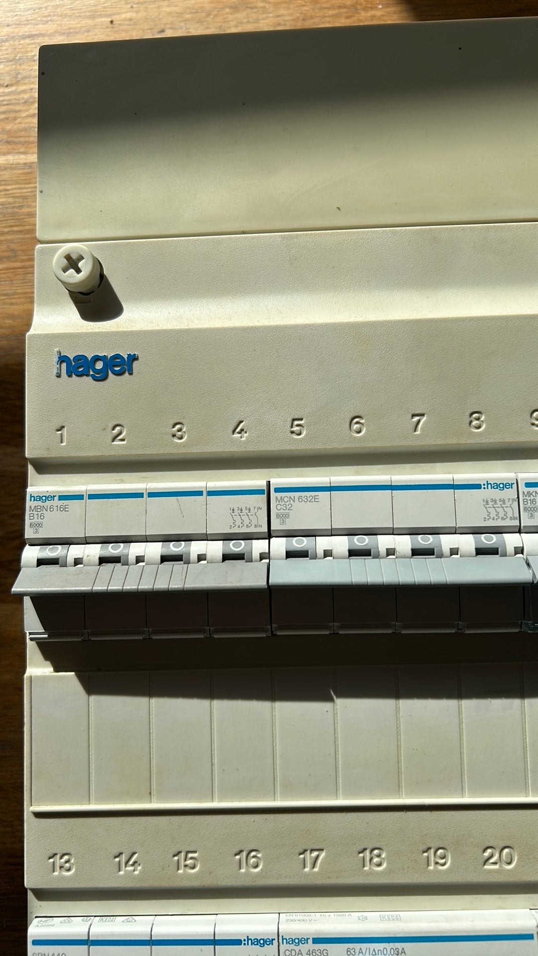 HAGER 3 fase groepenkast met krachtstroom, Ophalen of Verzenden, Gebruikt, Overige typen