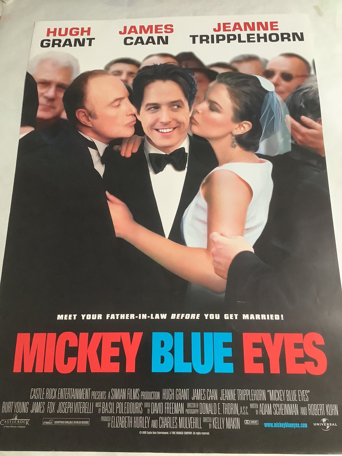 MICKEY BLUE EYES    Filmposter    70-100 cm, Ophalen of Verzenden, Zo goed als nieuw, Deurposter of groter, Film en Tv