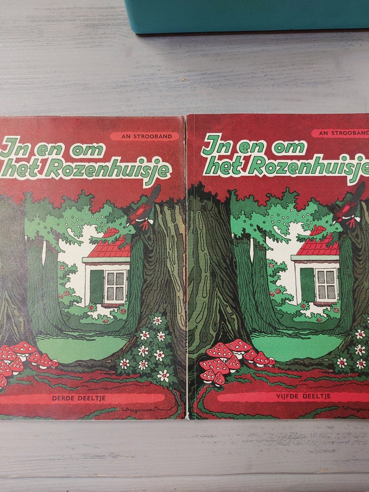 2 jaren 50 leesboekjes  I  en om het rozenhuisje An  Strooba, Boeken, Ophalen of Verzenden, Gelezen