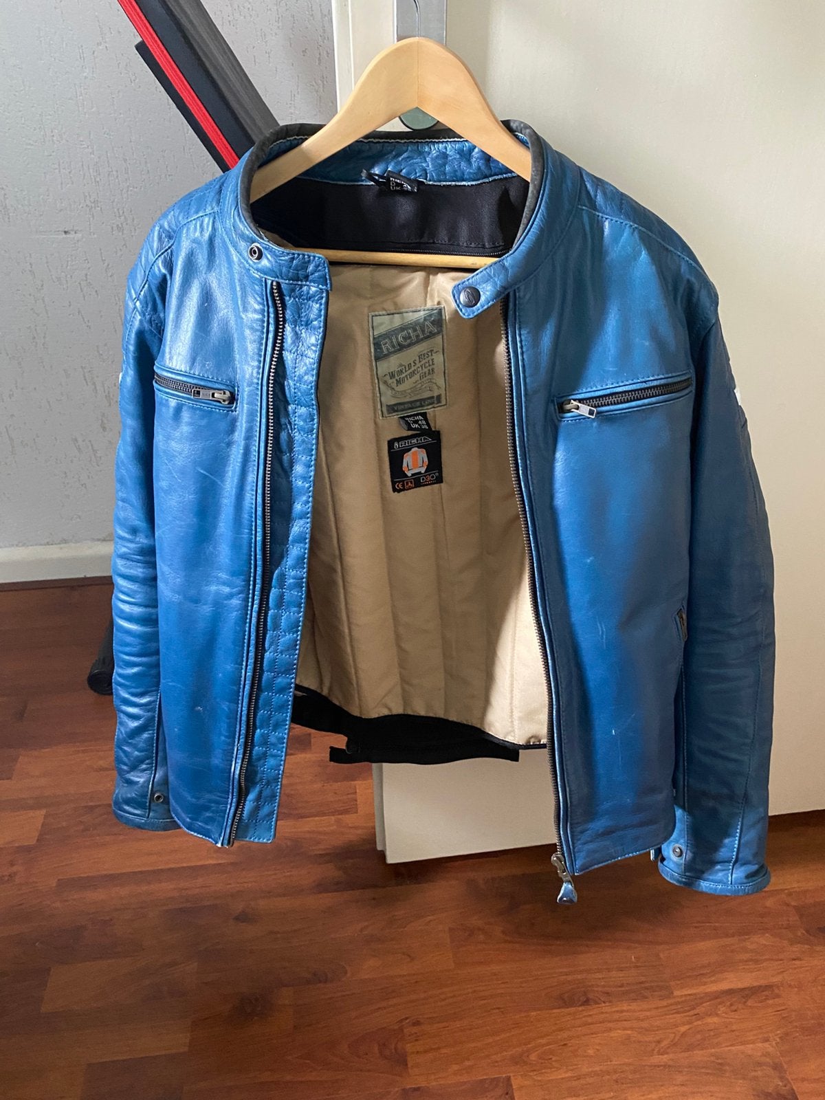 Leren motorjas Richa maa s/m, Kleding | Heren, Jassen | Zomer, Ophalen of Verzenden, Zo goed als nieuw, Zwart
