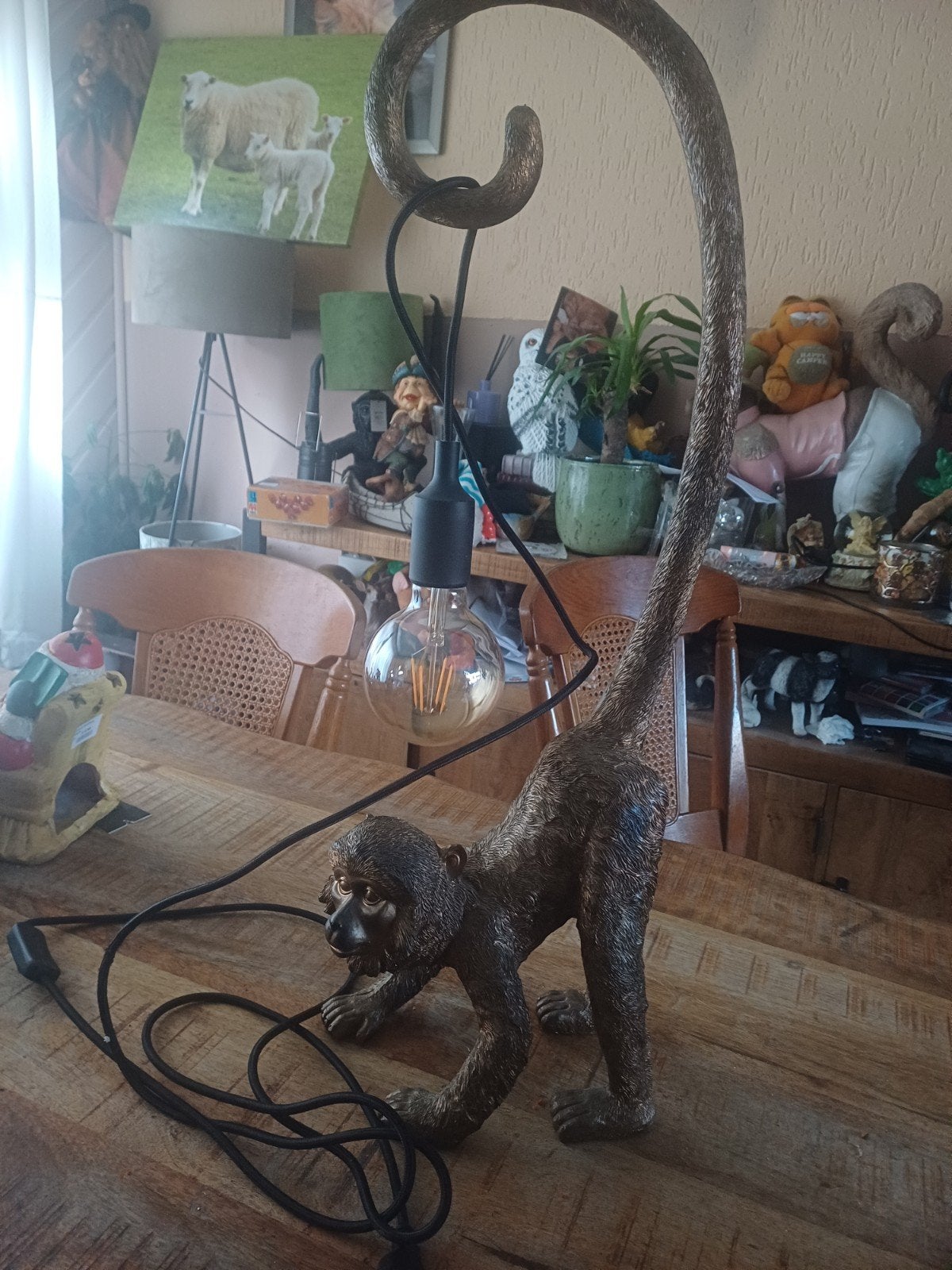 aap lamp, Goud, Ophalen of Verzenden, Zo goed als nieuw, Keramiek