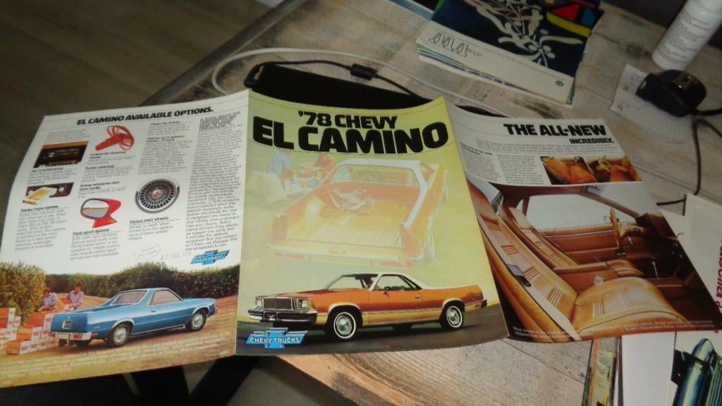 ZELDZAME USA Folder  CHEVY  EL CAMINO   1978, Verzenden, Nieuw, Overige merken