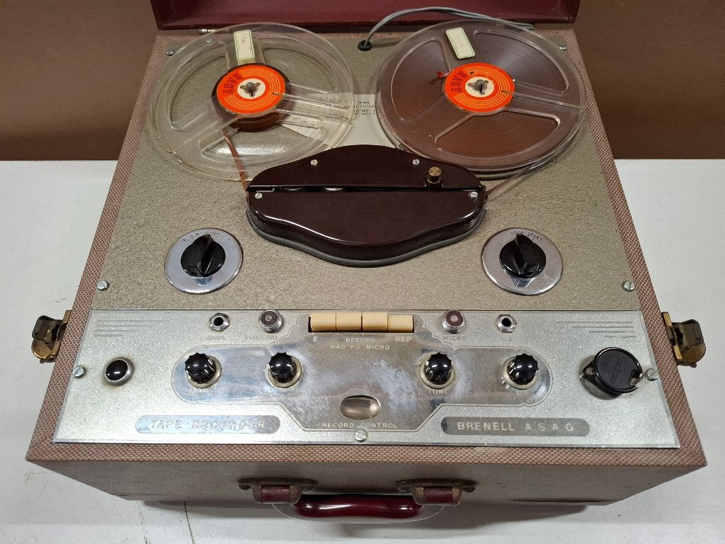 Vintage Brenell Mark 5 buizenbandrecorder, nette staat!, Audio, Tv en Foto, Ophalen, Brenell Mark 5, Met banden, Onbekend