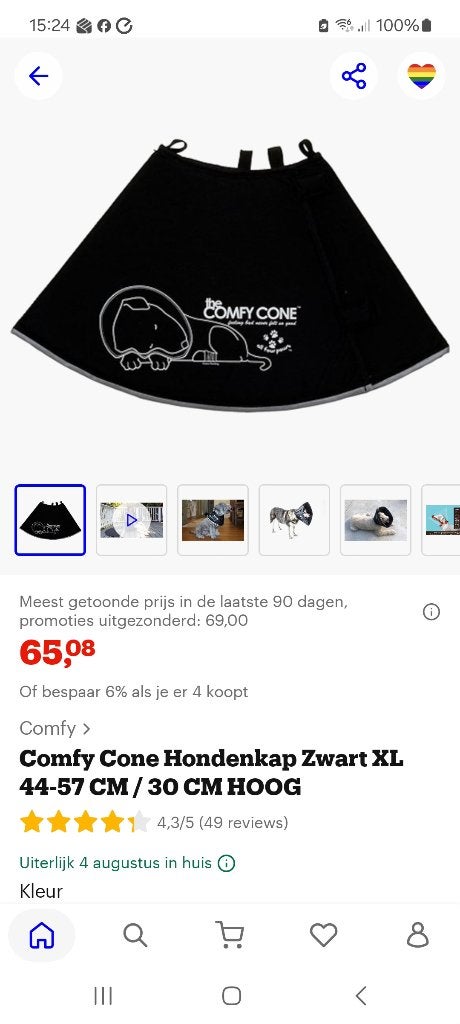 Hondenkap zwart xl, Overige merken, Ophalen, Nieuw, Overige typen