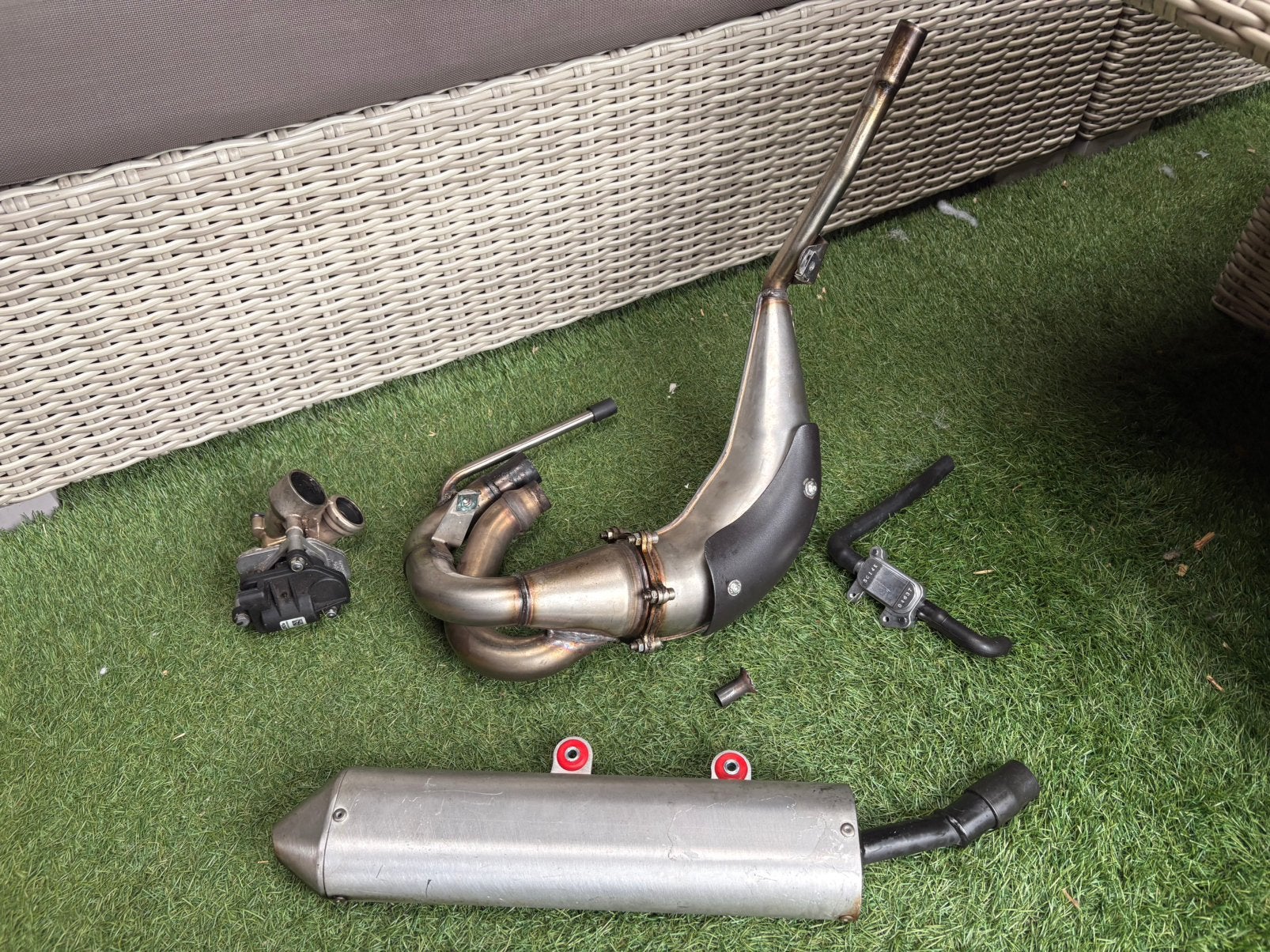Originele Beta RR 50 2026 uitlaat complete set, Ophalen, Gebruikt, Uitlaat