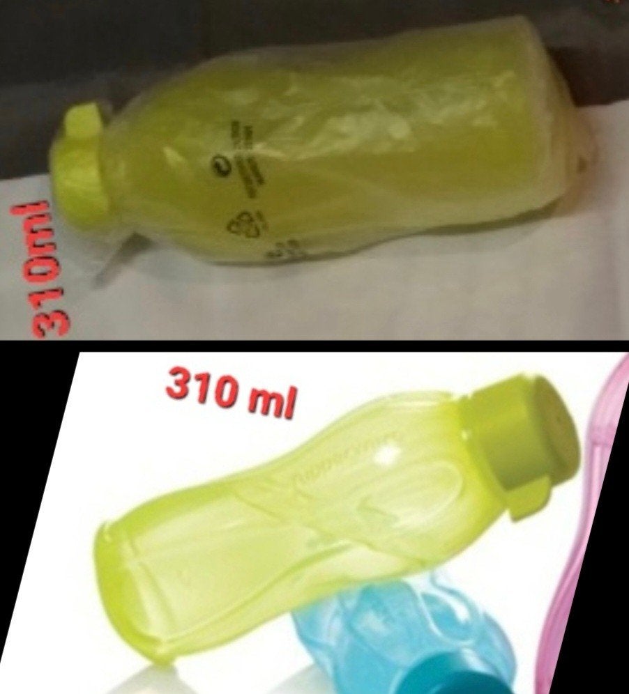 Tupperware Eco Bottles / EcoFles 310ml kleur: Geel, Geel, Nieuw, Ophalen of Verzenden, Lekvrij
