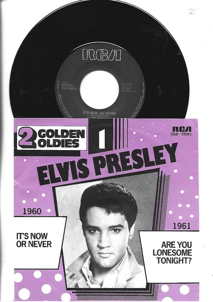 ELVIS PRESLEY SINGLE 7" IT'S NOW OR NEVER  GOLDEN OLDIES, Limited edition, 7 inch, Ophalen of Verzenden, Zo goed als nieuw