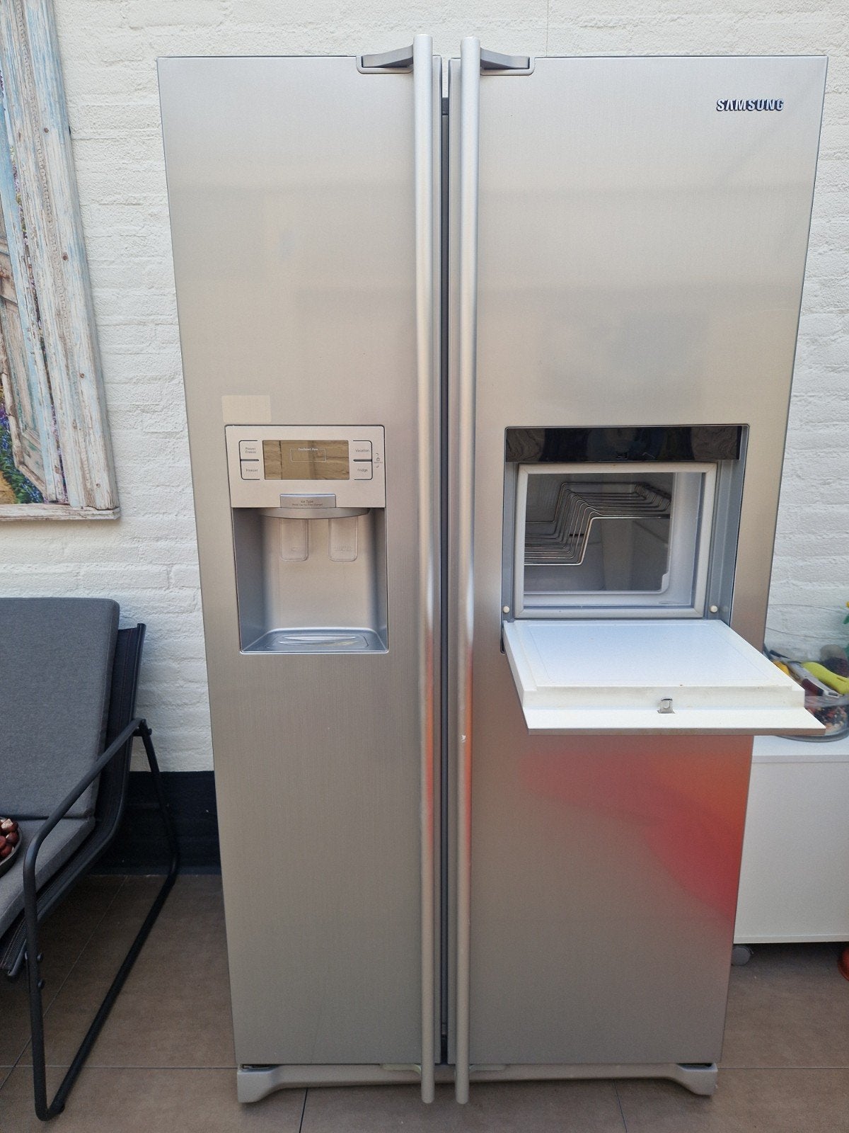 Samsung Amerikaanse Koelkast RSH5ZETS Side-by-Side, Ophalen, Gebruikt, 200 liter of meer, 60 cm of meer