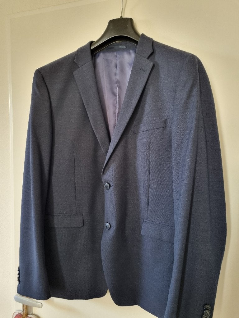 Donkerblauw jasje/colbert Esprit maat 54 wolmix, Maat 52/54 (L), Zo goed als nieuw, Esprit, Verzenden