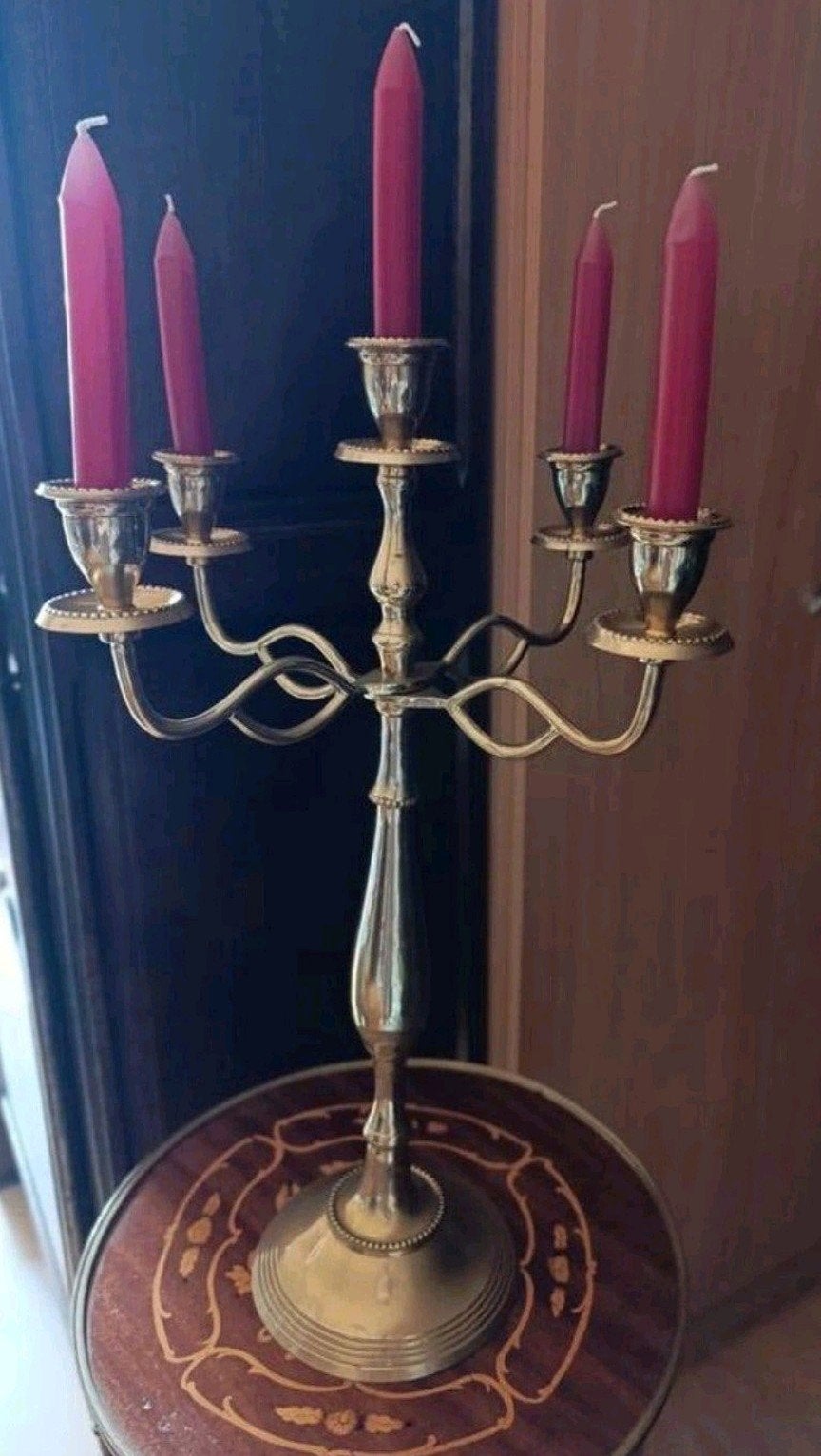 2 grote staande kandelaars, Huis en Inrichting, Ophalen of Verzenden, Zo goed als nieuw, Metaal, Kandelaar
